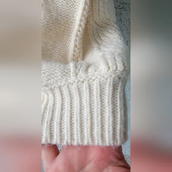 Ann Taylor Elegant Cream Women's Open Long Cardigan - Picture 9 of 10